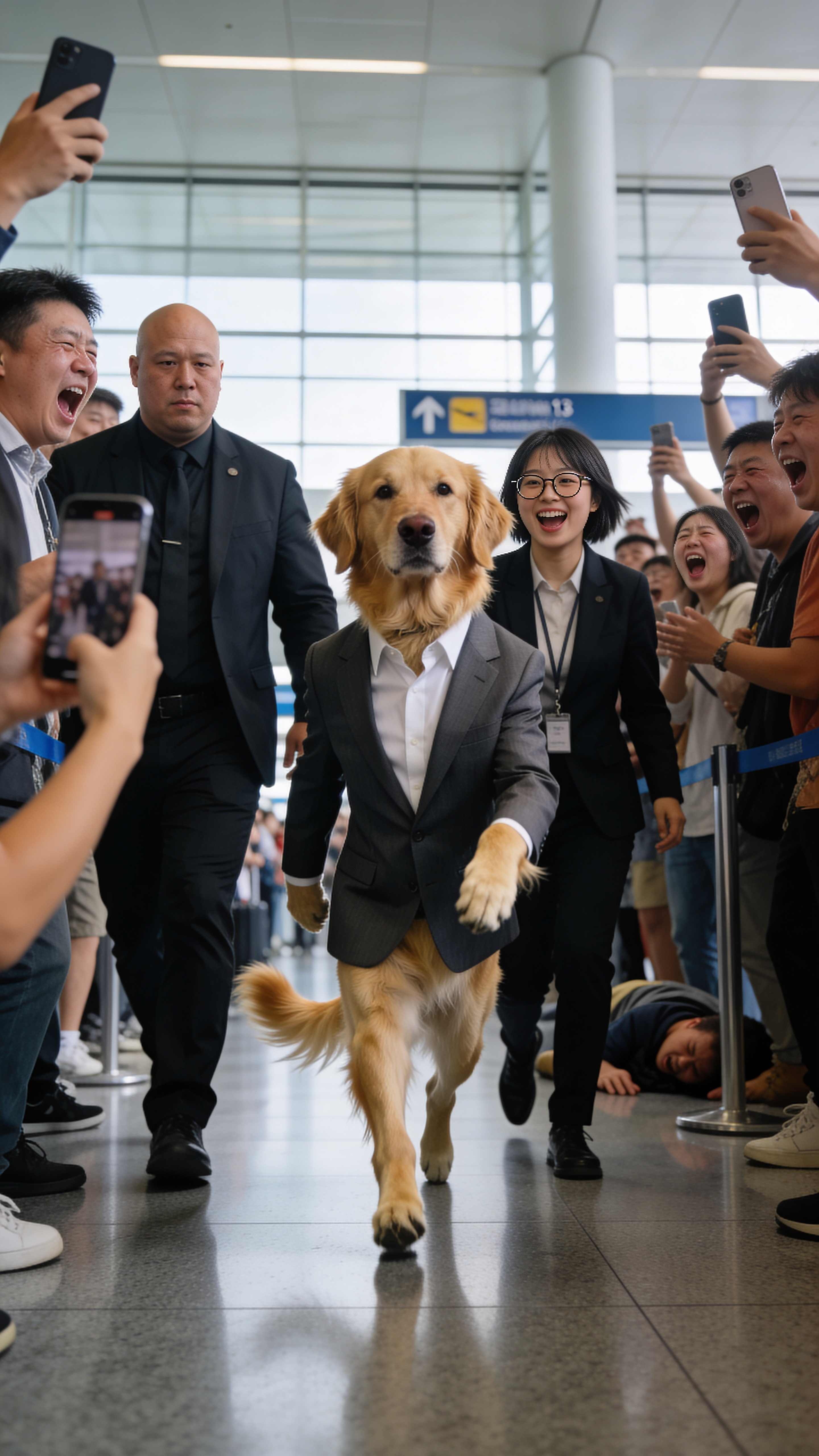 Dog in a suit